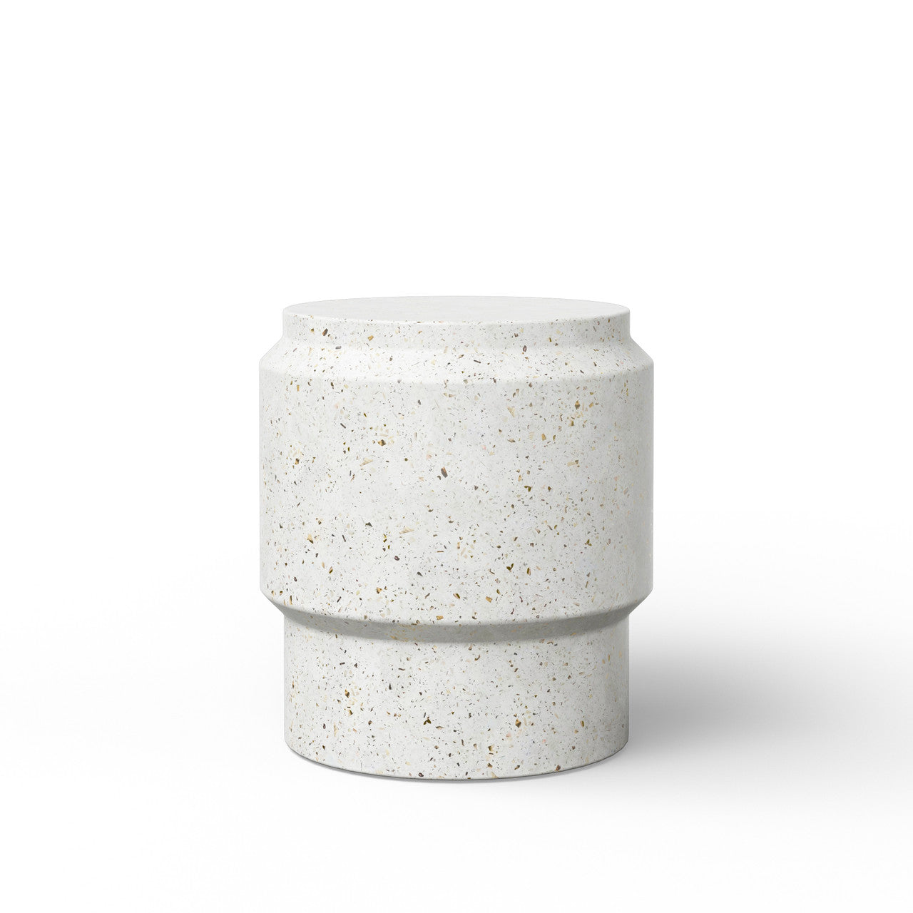 Mixx - Barrel Stool - Ivory Terrazzo
