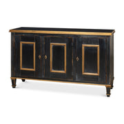 Louis Xvi Buffet,Powder Black W/Gold by Sarreid Ltd