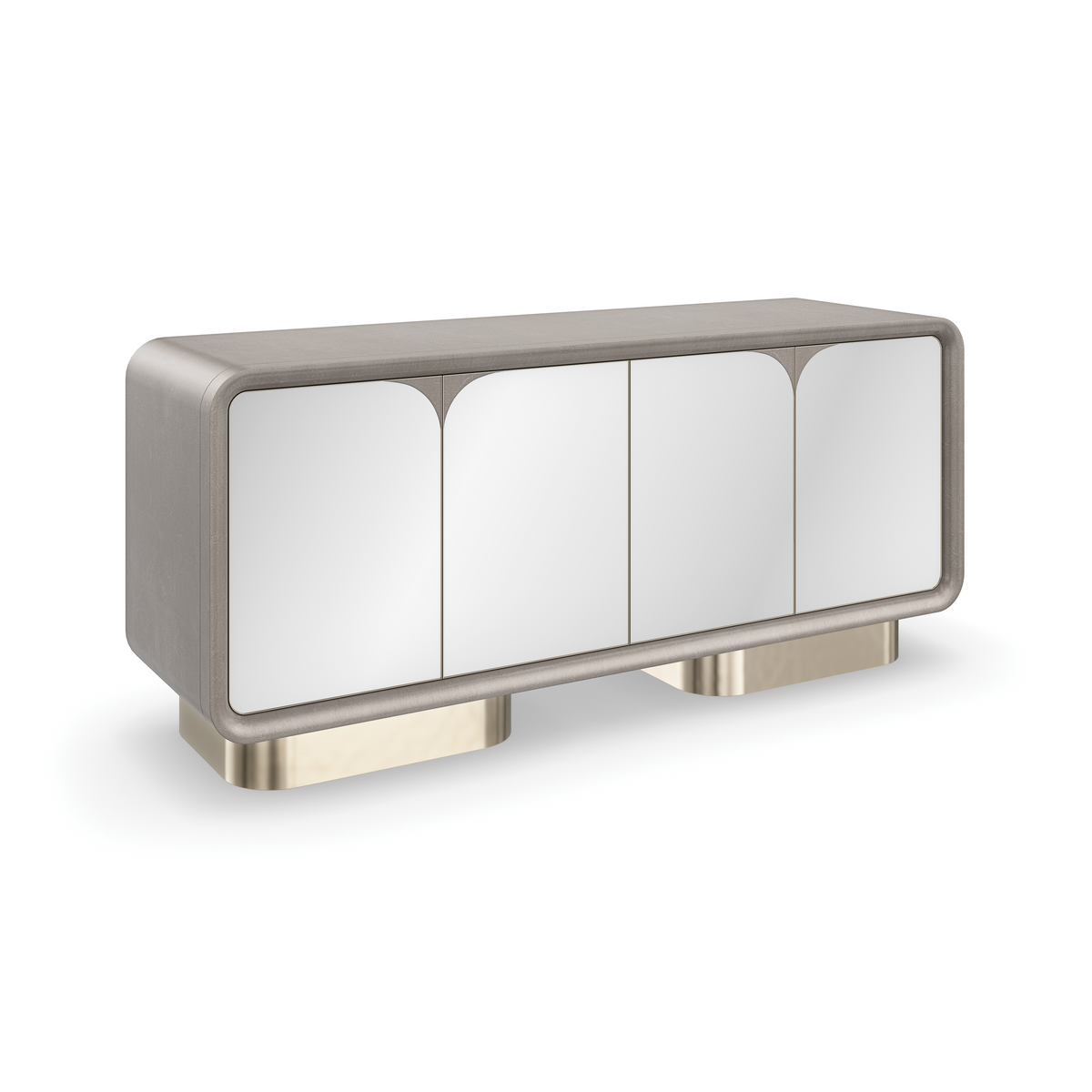 Aero Charcoal Leaf Entertainment Console 68" by Caracole - view 7