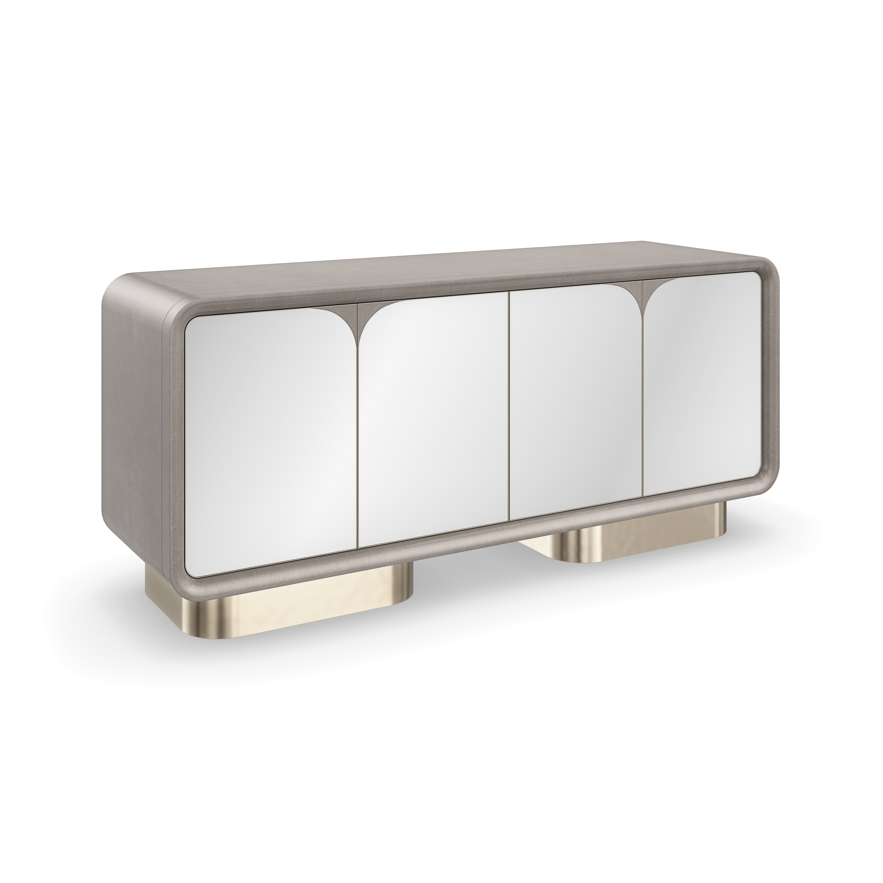 Aero Charcoal Leaf Entertainment Console 68" by Caracole - view 7