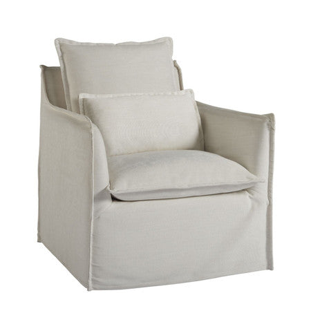 Coastal Living Siesta Key Slipcovered Swivel Chair
