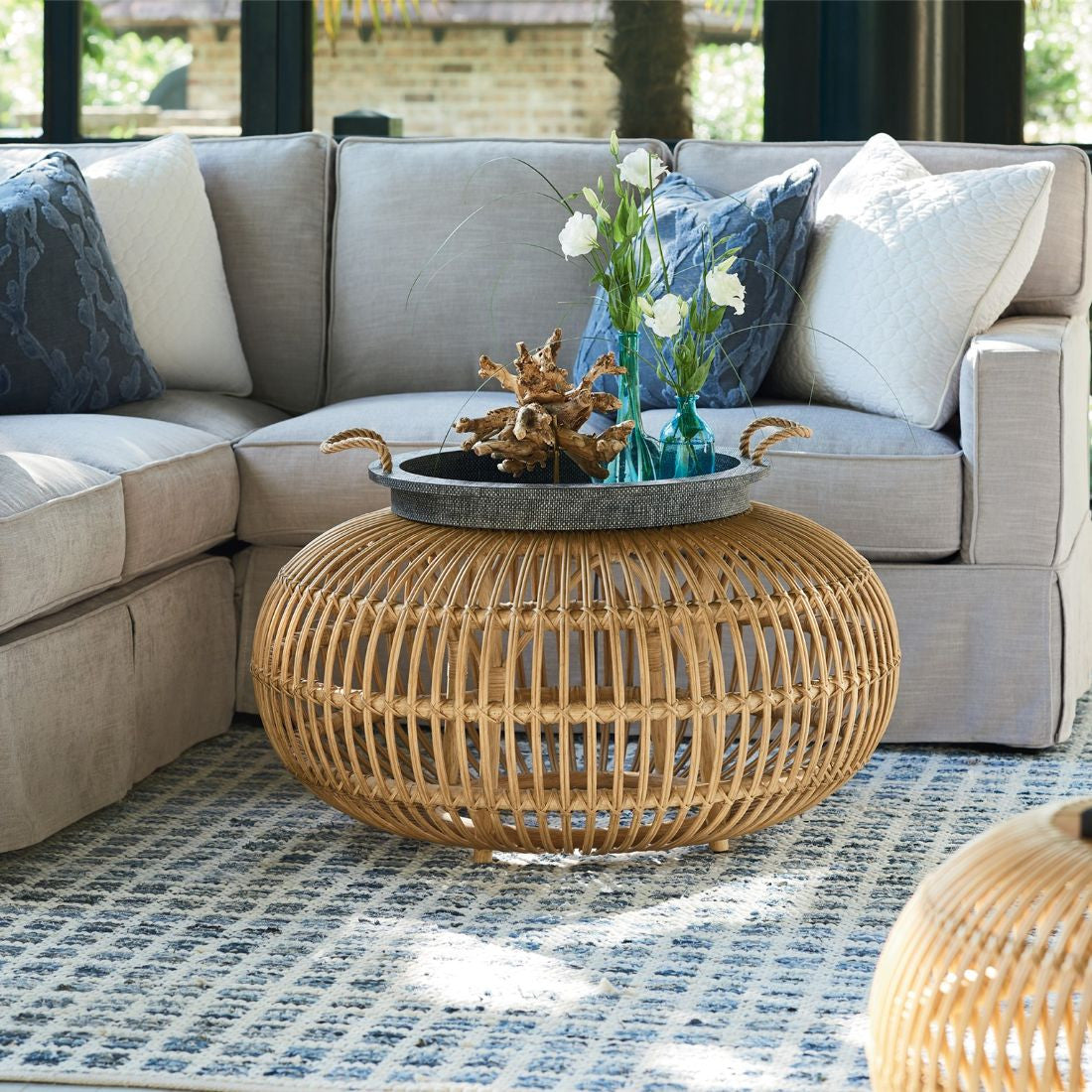 Escape Coastal Living Home Collection Rattan Scatter Table