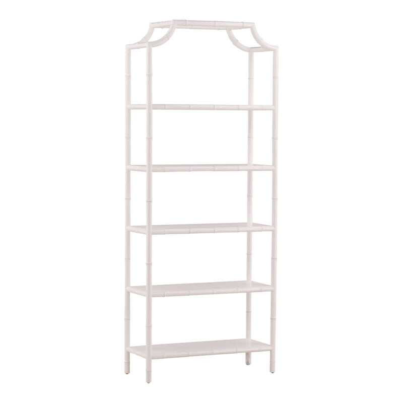 White Jordan Bamboo Shelf by Furniture Classics at ZIN Home