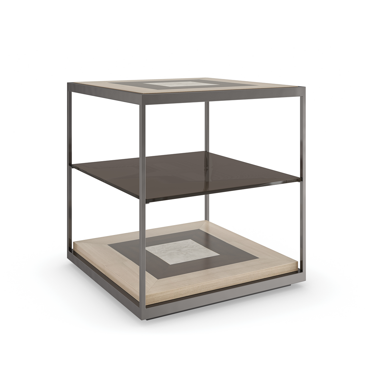 Impossible Cube Almost Black End Table 22" by Caracole - view 4
