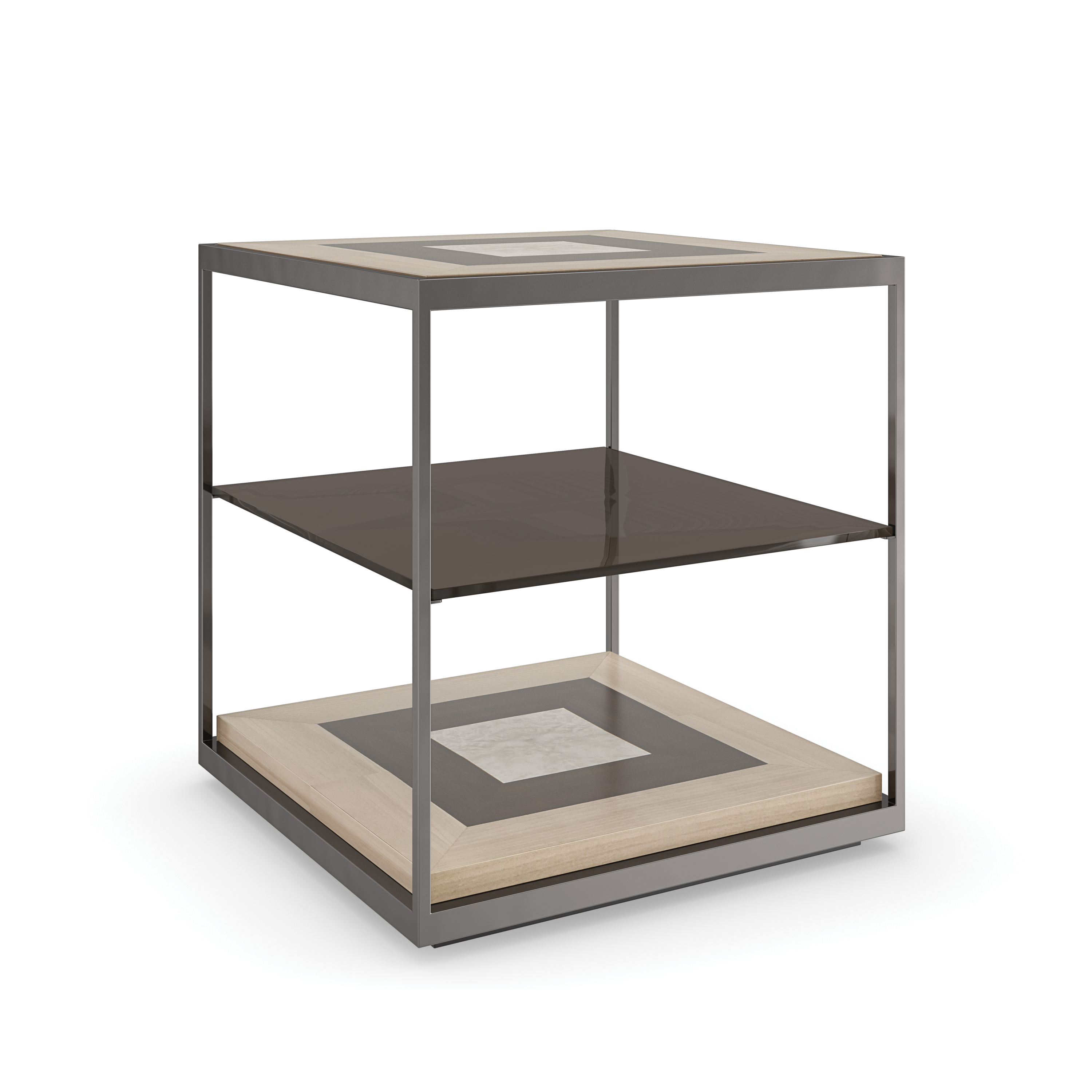 Impossible Cube Almost Black End Table 22" by Caracole - view 4