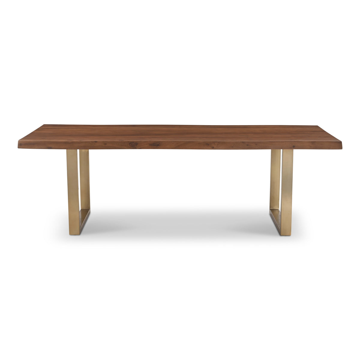 Brooks Dining Table U Base 40" x 92" Americano Top - Brass Base by Urbia - product view