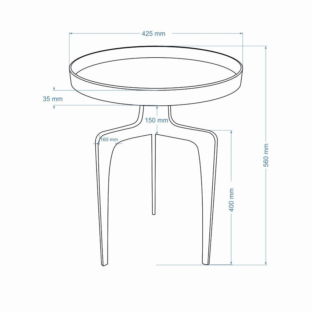 Elements Vinya End Table - Vintage Copper by Urbia - detail 8