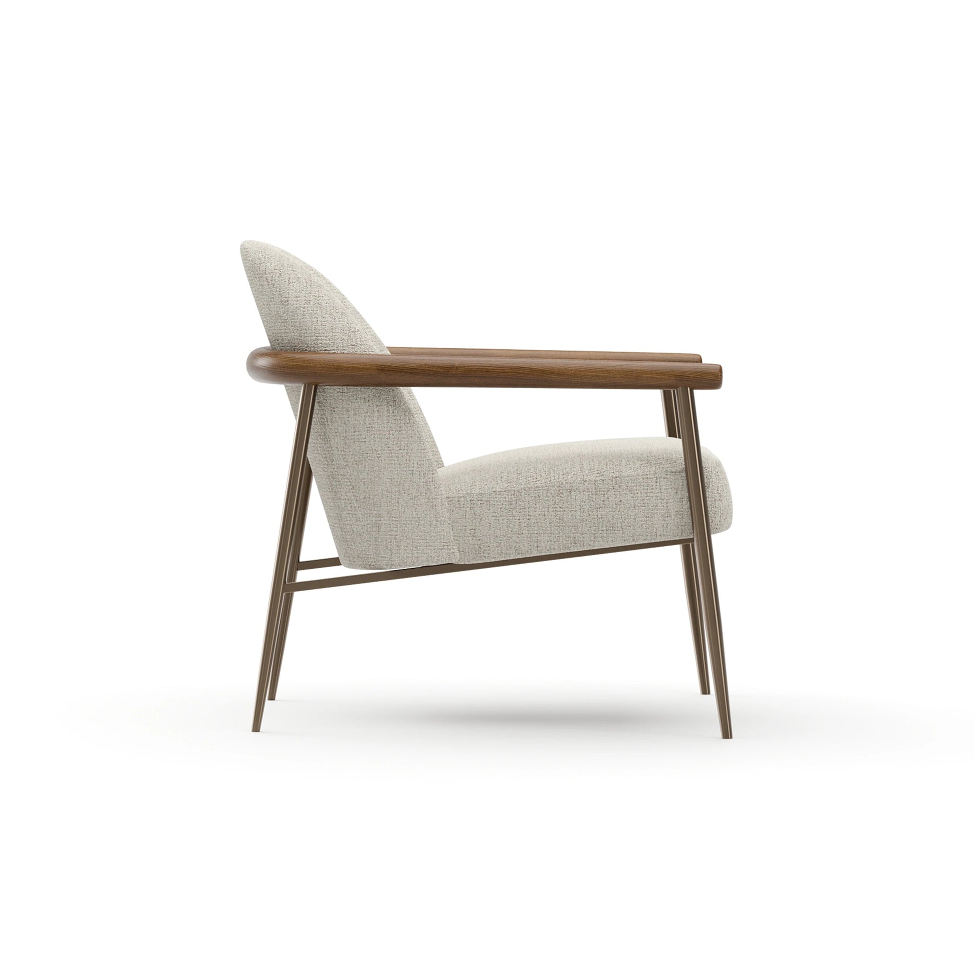 Altura Lounge Chair - Oatmeal Champagne Gold 28" by Caracole - view 3