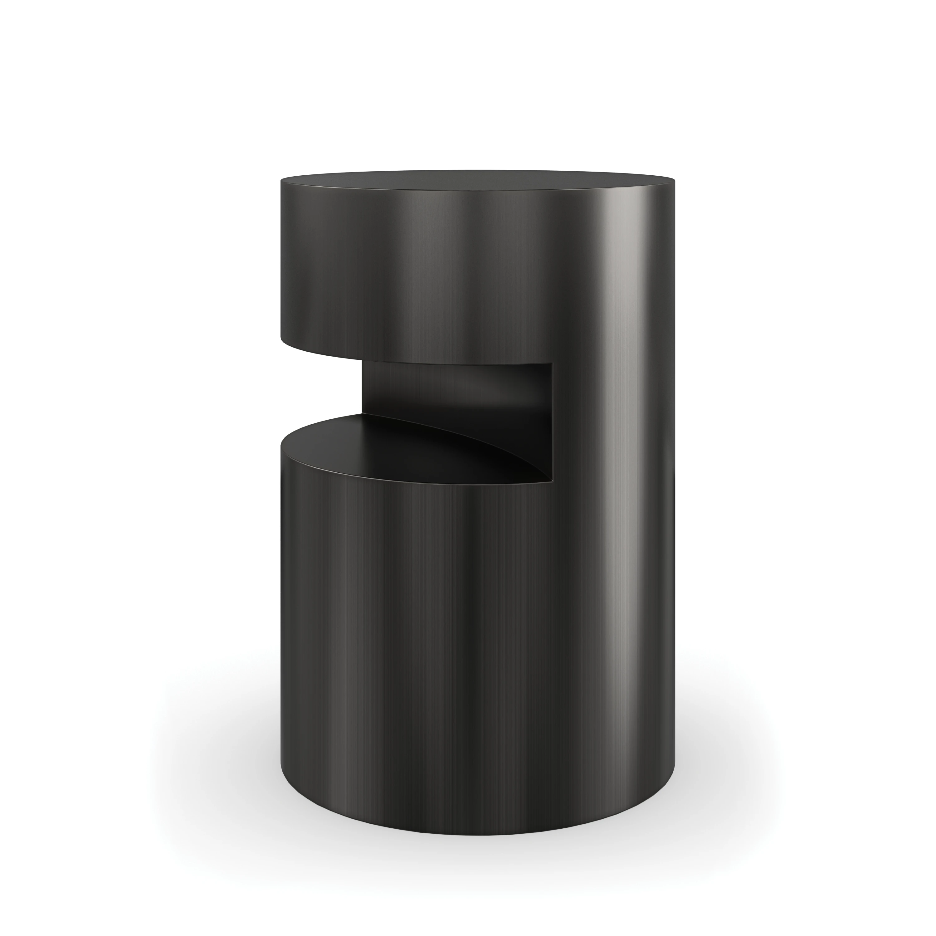 End Table Brushed Tungsten 15" by Caracole - view 2