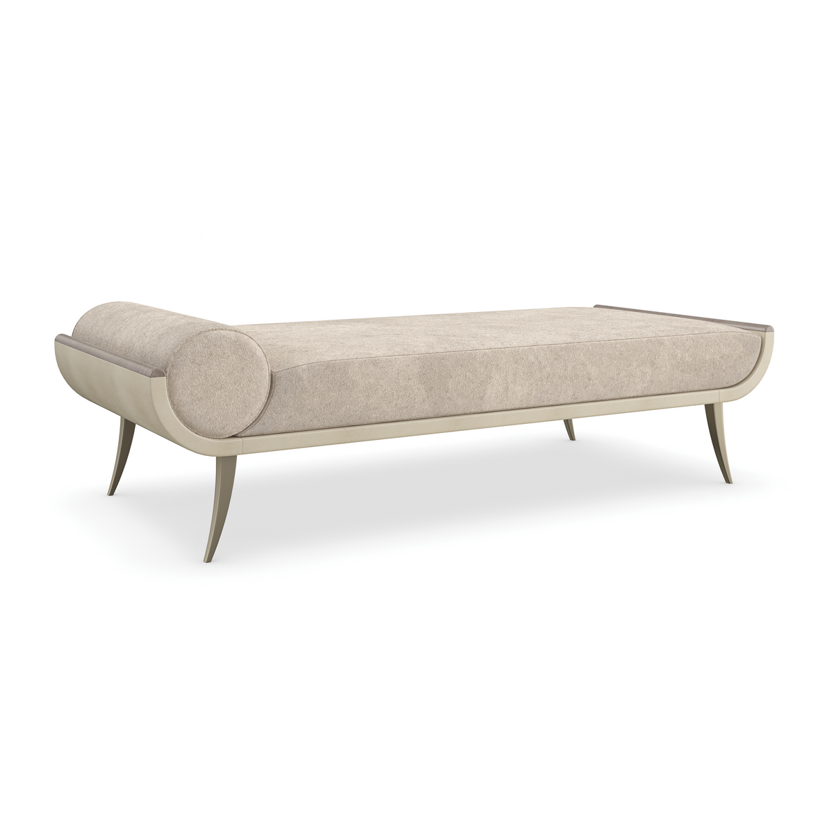 Nice Brushed Gold Chaise 74" by Caracole - view 3