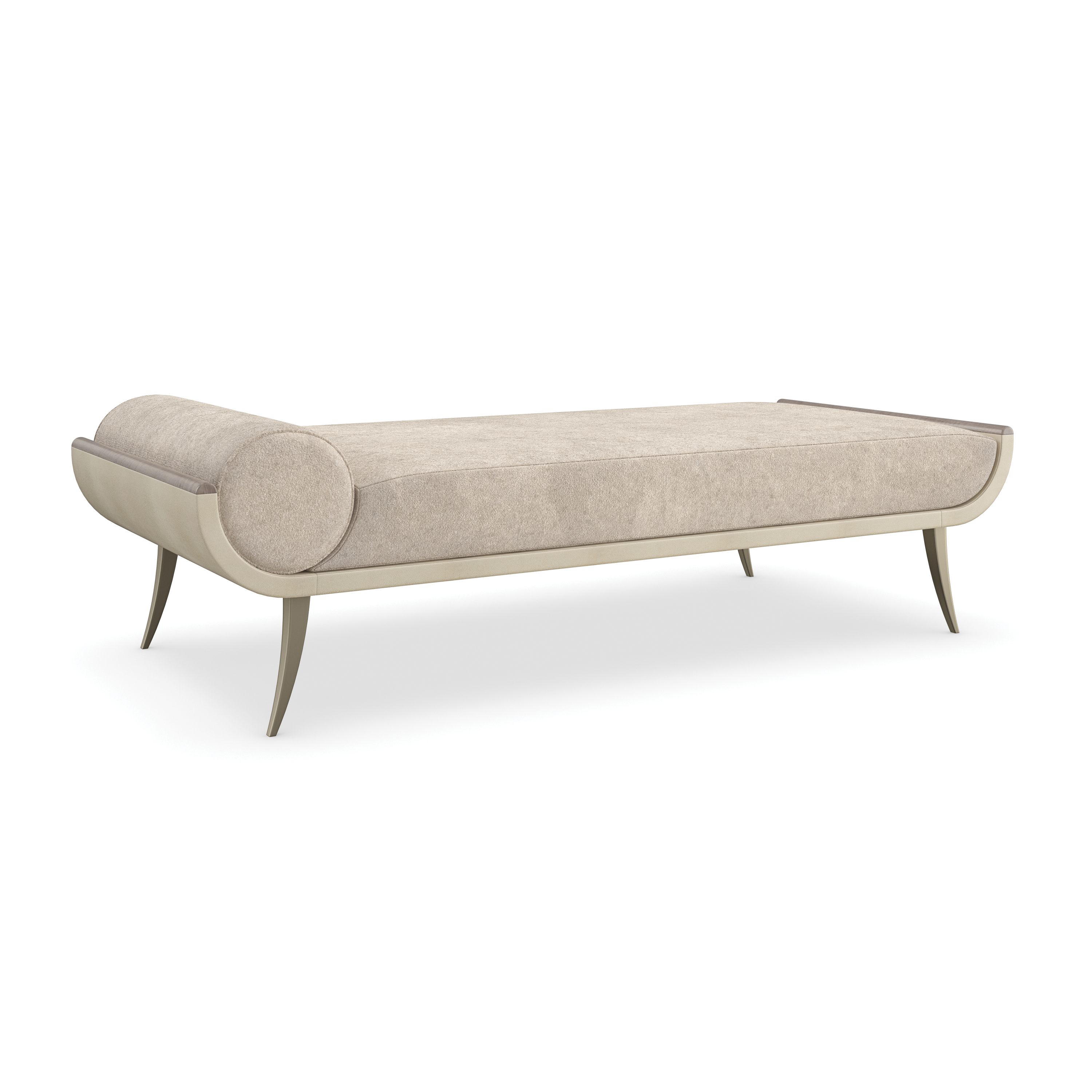 Nice Brushed Gold Chaise 74" by Caracole - view 3