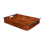 Safari Leather Tray by Sarreid Ltd