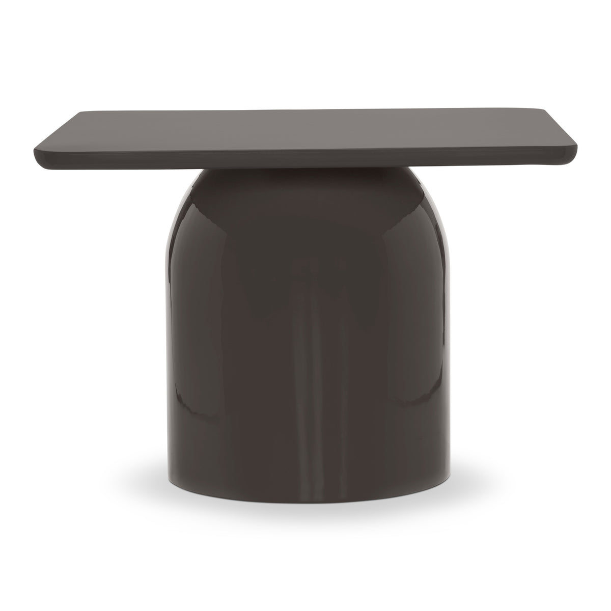Alessia Tall Enamel Coffee Table Deep Umber Brown, 16.5" by Urbia - product view