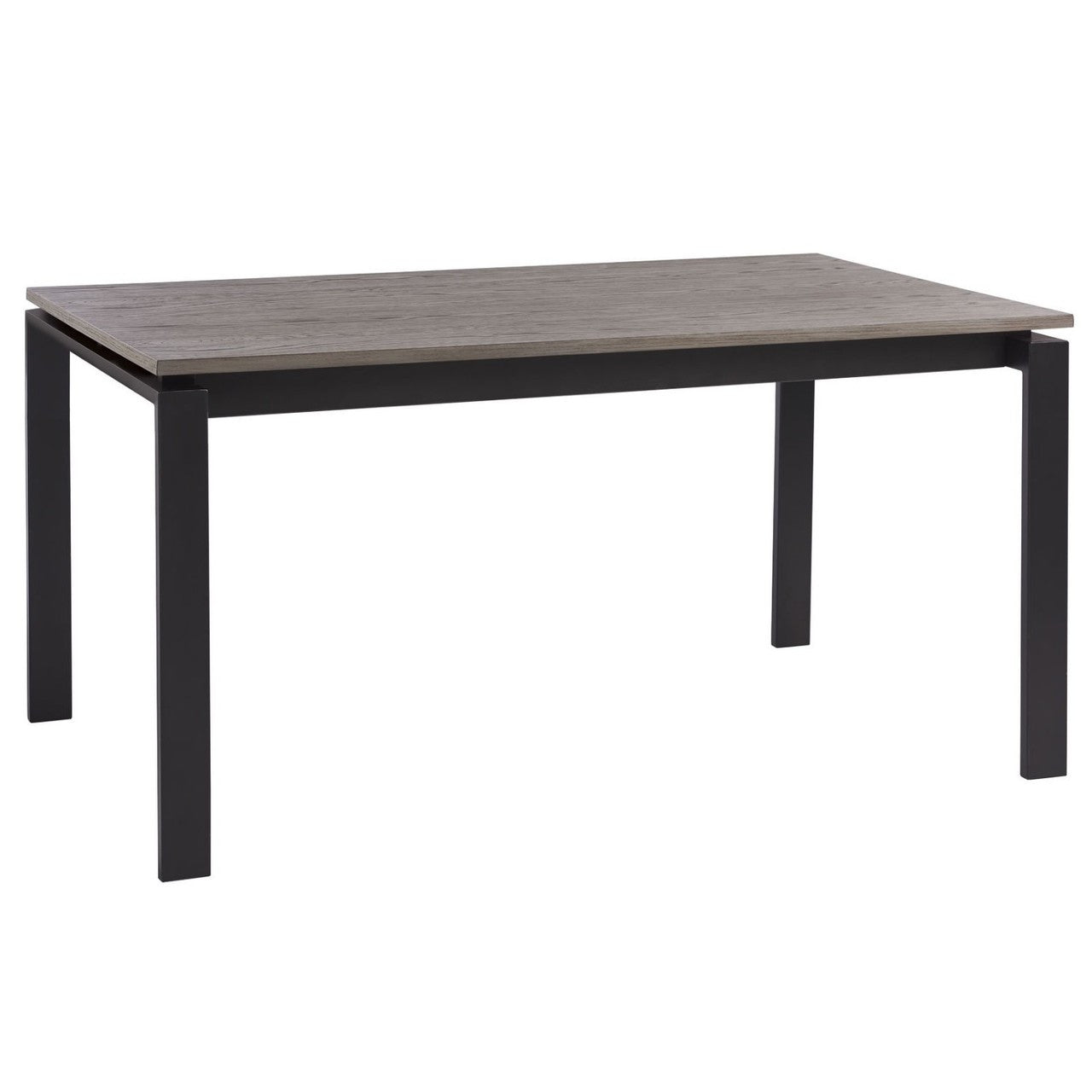 Parsons Grey Oak Top/ Dark Bronze Base Dining Tables 74"