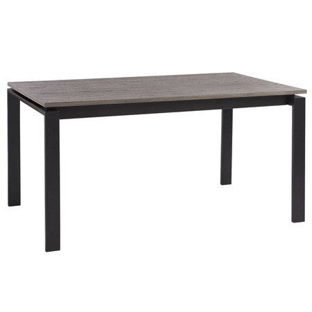 Parsons Grey Oak Top/ Dark Bronze Base Dining Tables 60"