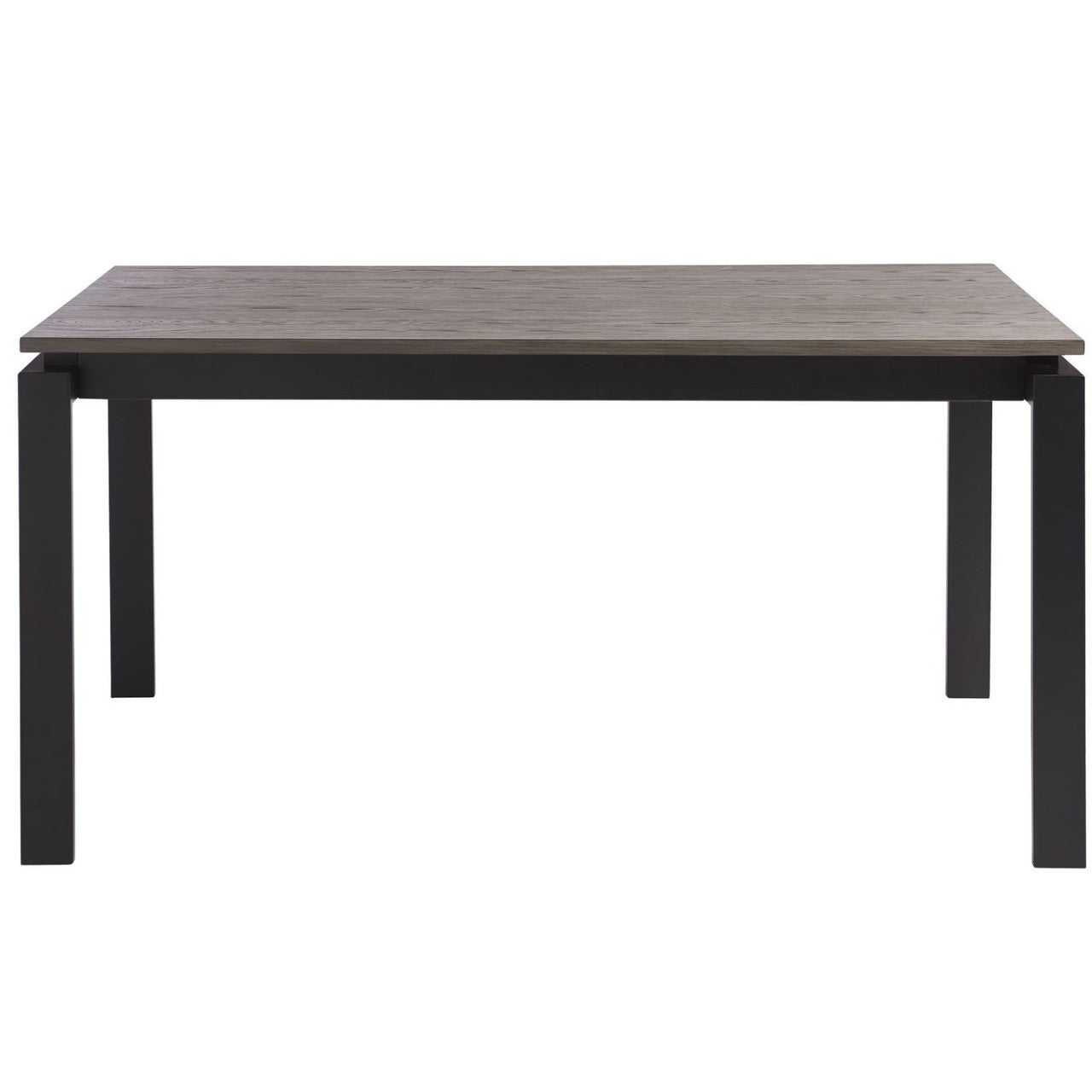 Parsons Grey Oak Top/ Dark Bronze Base Dining Tables 74"
