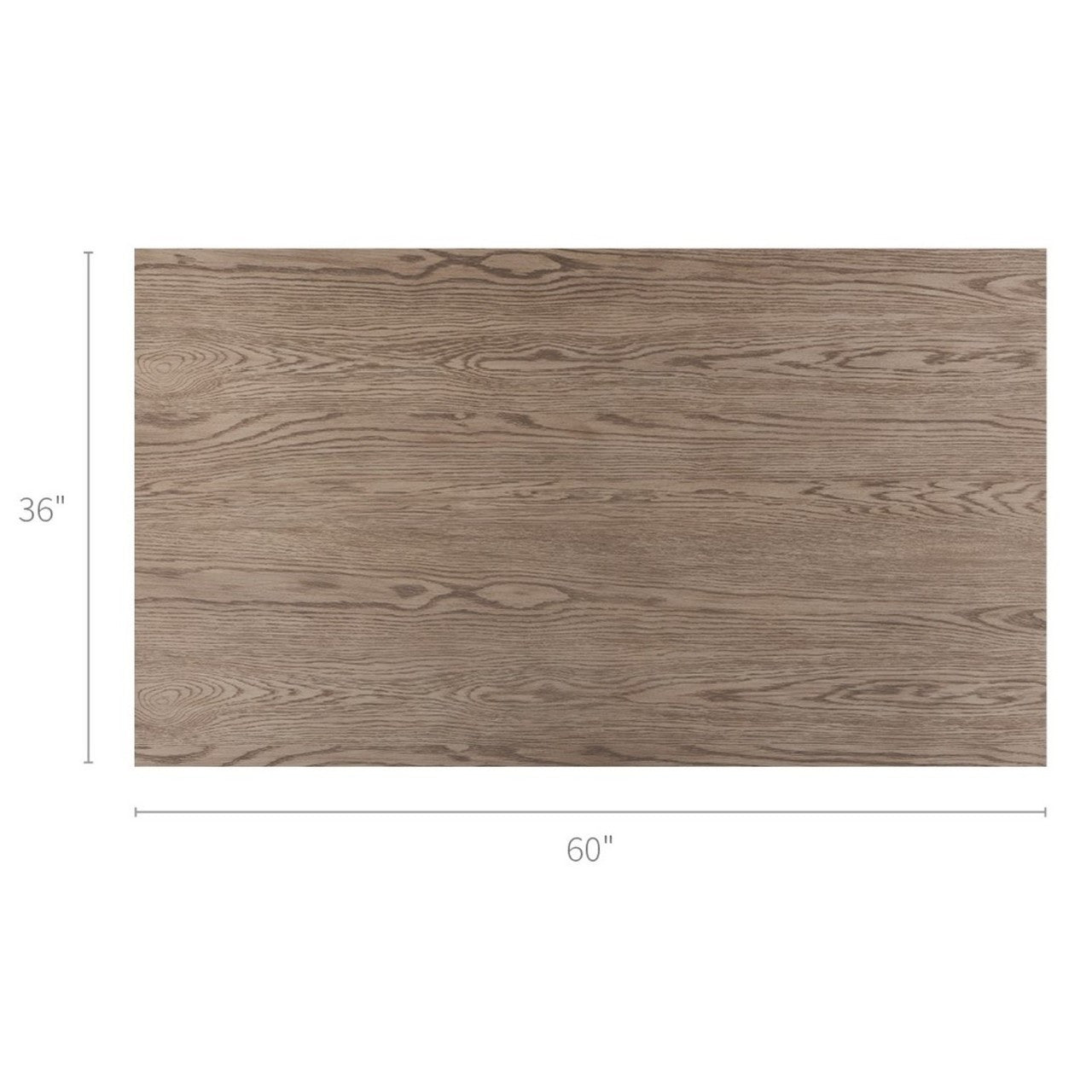 Parsons Grey Oak Top/ Dark Bronze Base Dining Tables 60"