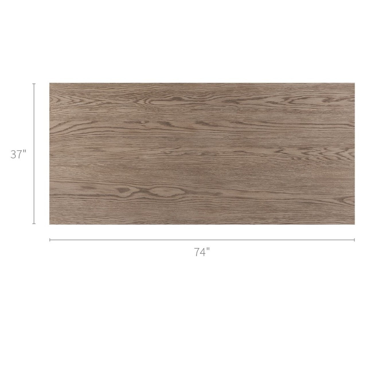 Parsons Grey Oak Top/ Dark Bronze Base Dining Tables 74"