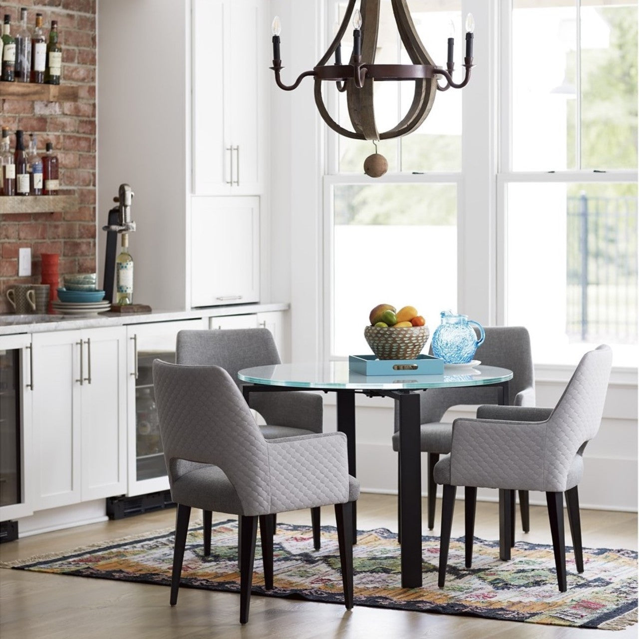 Tatum Mid-Century Upholstered Dining Arm Chair