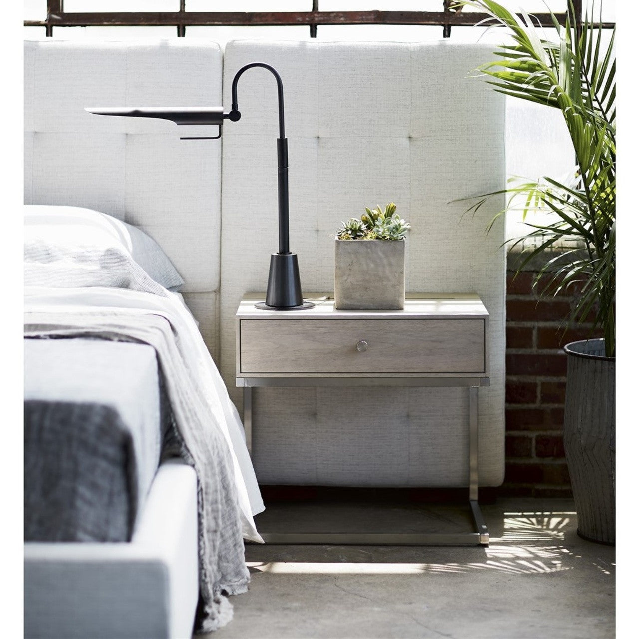 Brooklyn Extended Panel Box-Tufted King Upholstered Bed Frame