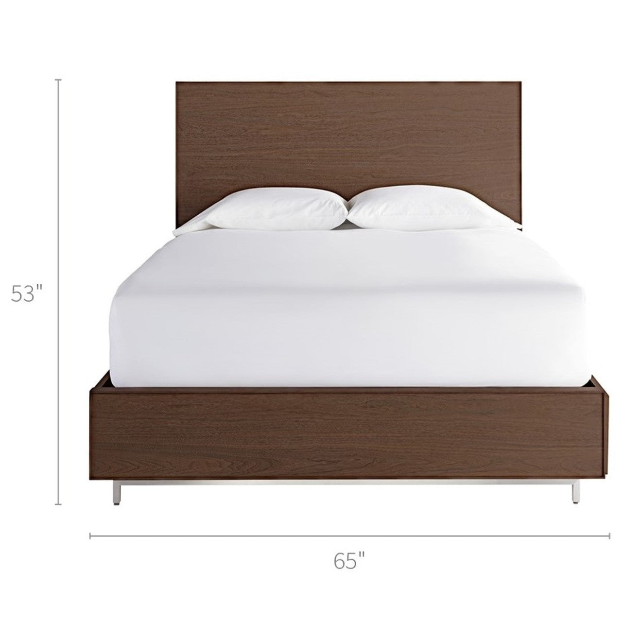 Urban Modern Walnut Queen Platform Storage Bed Frame