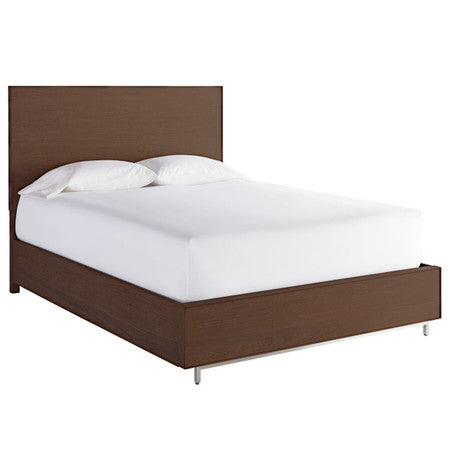 Urban Modern Walnut Queen Platform Storage Bed Frame
