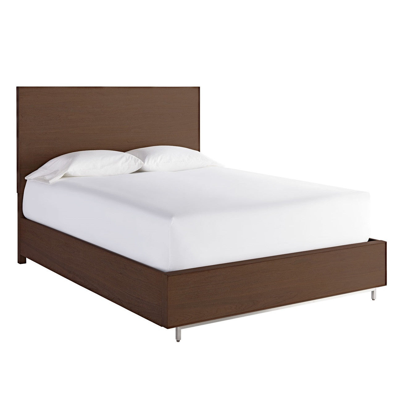 Urban Modern Walnut King Bed Frame