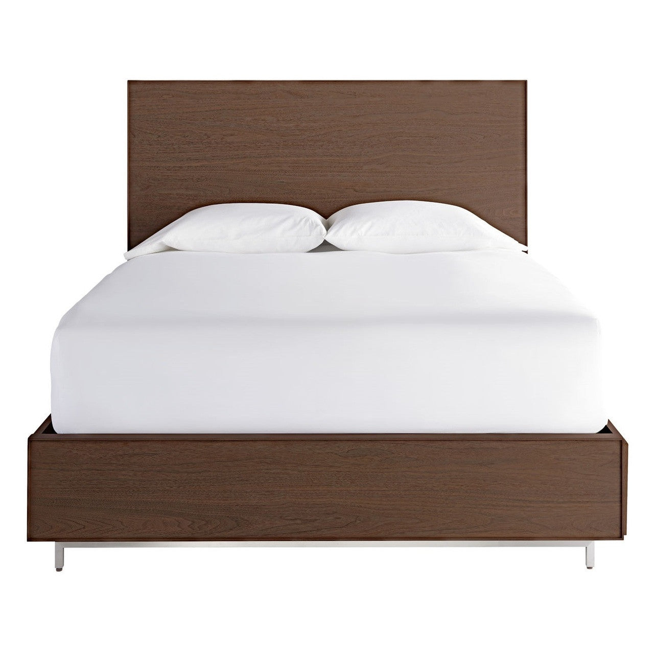 Urban Modern Walnut King Bed Frame