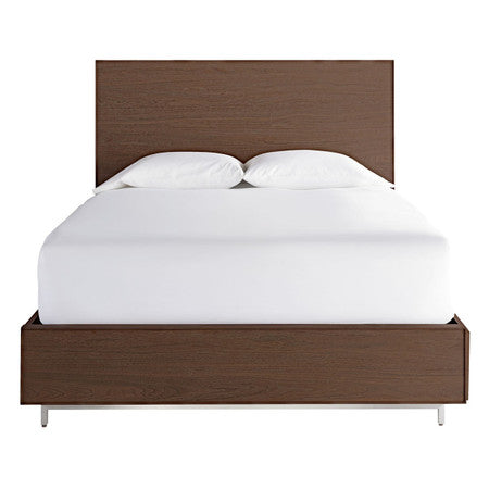 Urban Modern Walnut King Bed Frame