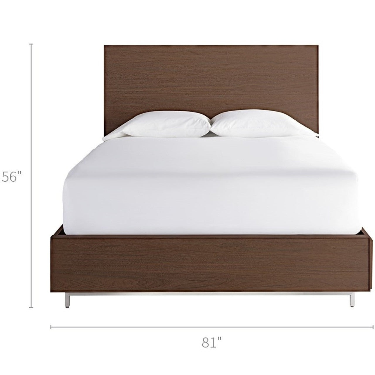Urban Modern Walnut King Platform Bed Frame with Storage