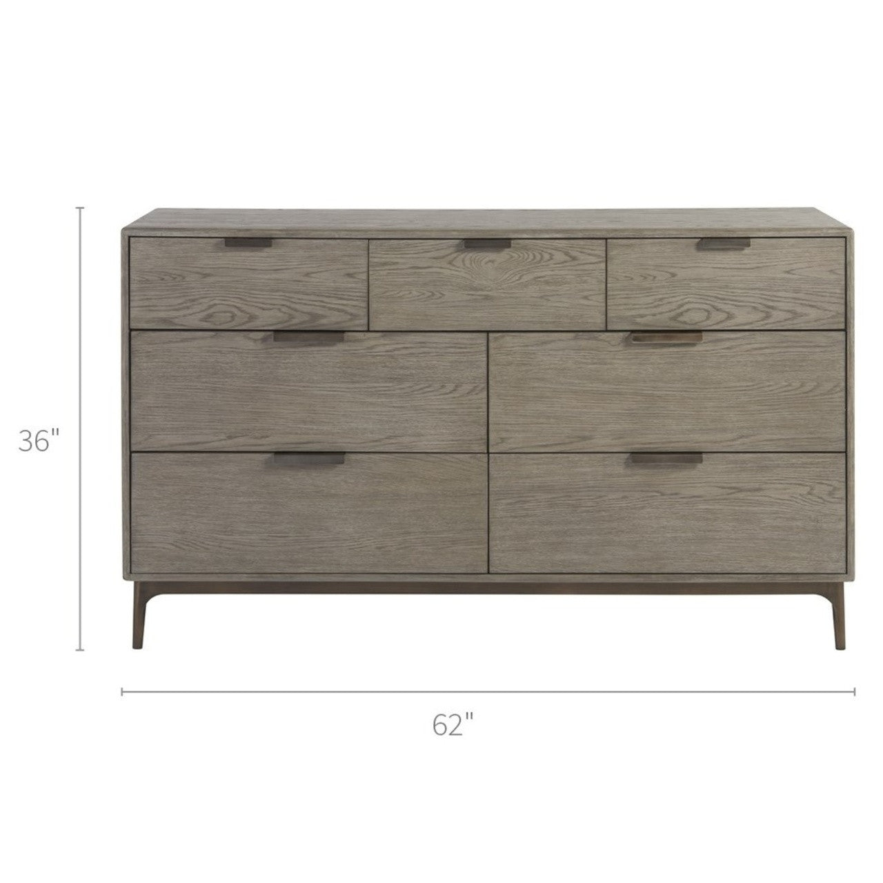 Gabby Modern Oak 7-Drawers Dressers