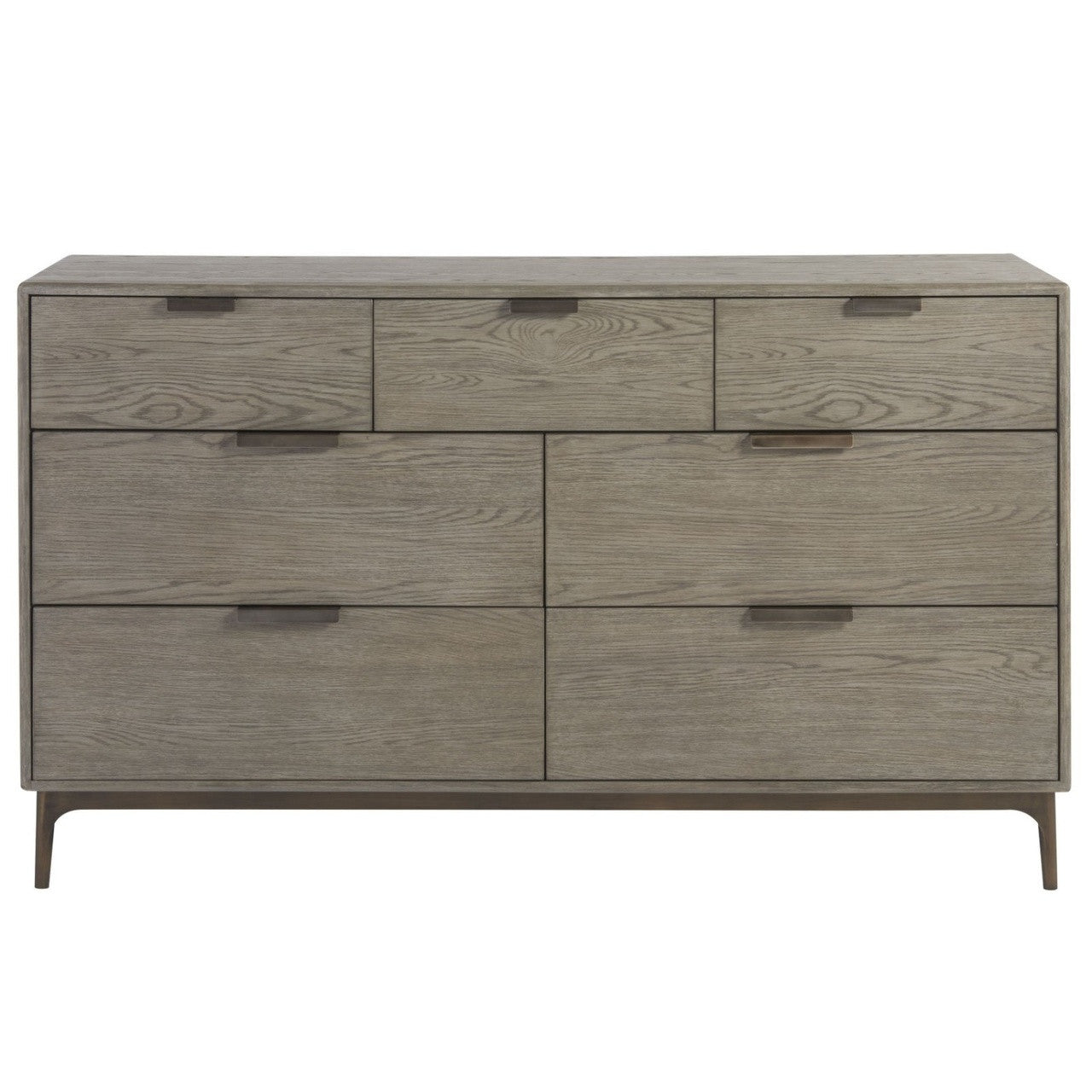 Gabby Modern Oak 7-Drawers Dresser 62"