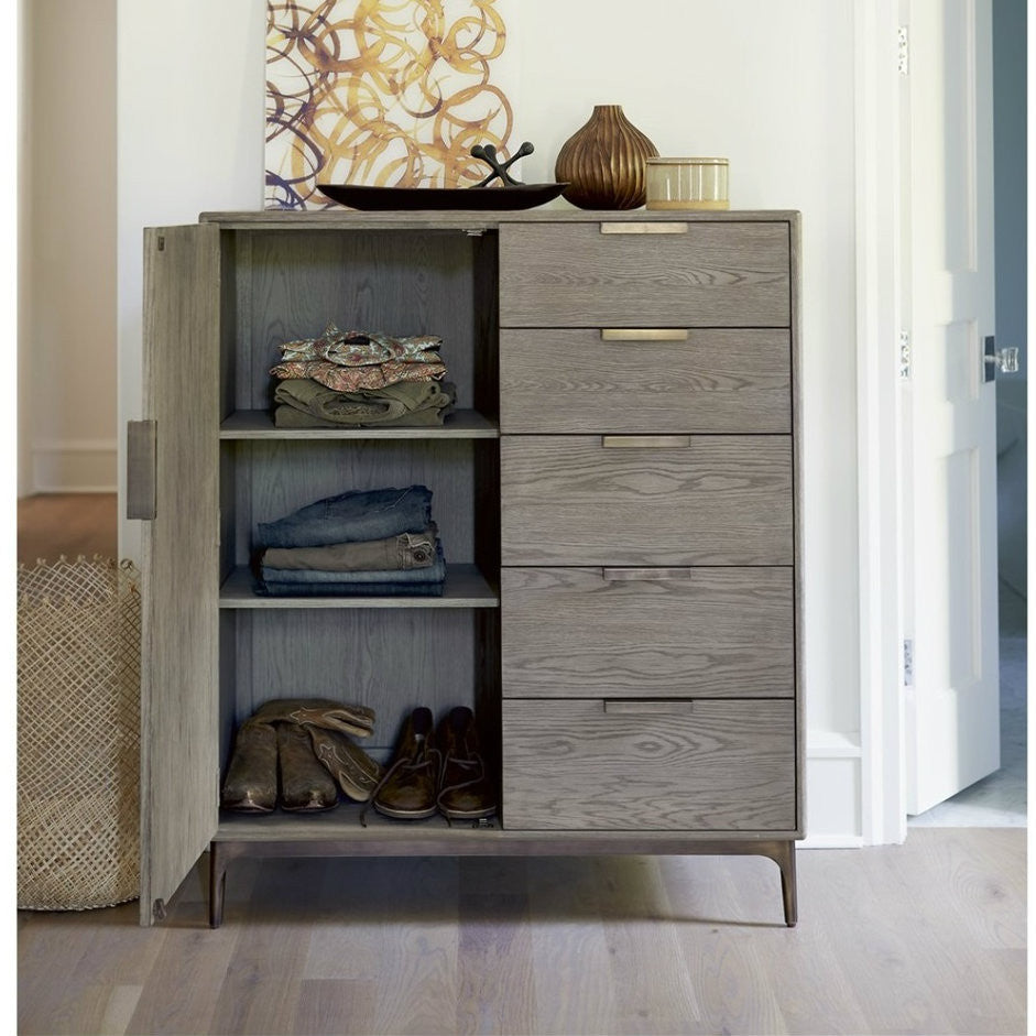 Gabby Modern Oak 5-Drawers Wardrobe Chest 42"