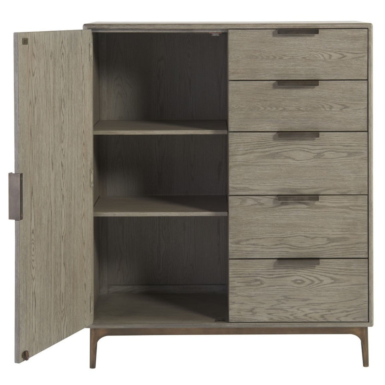 Gabby Modern Oak 5-Drawers Wardrobe Chest with Door