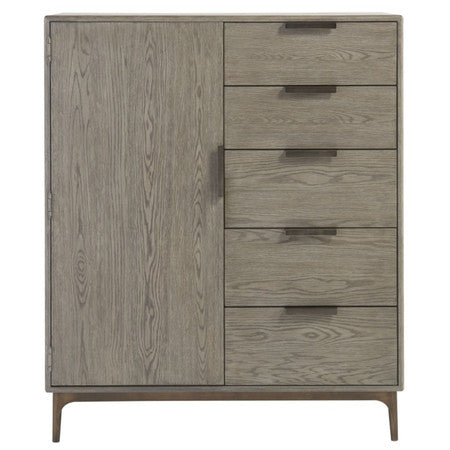 Gabby Modern Oak 5-Drawers Wardrobe Chest 42"