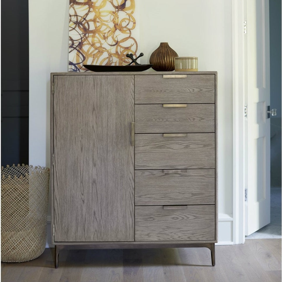 Gabby Modern Oak 5-Drawers Wardrobe Chest 42"