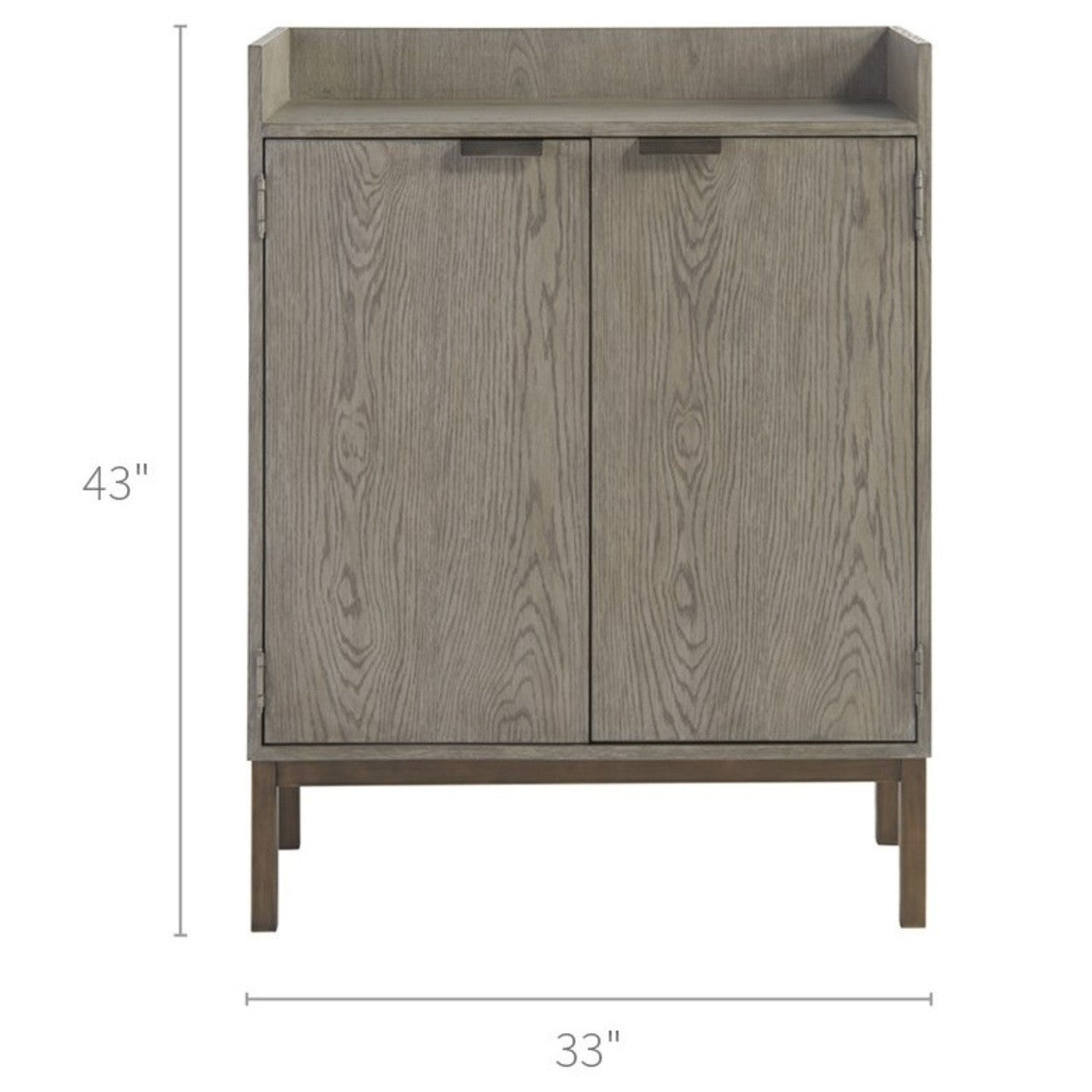 Gabby Modern Oak 2-Door Bar Cabinet