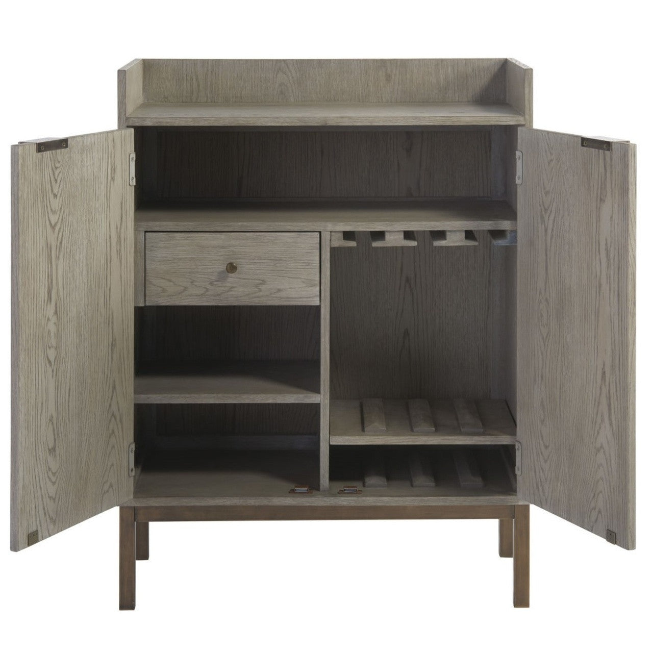 Gabby Modern Oak Wood Bar Cabinets with Doors