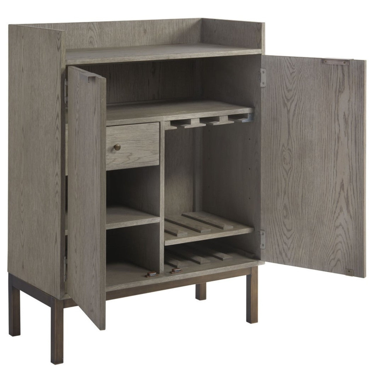 Gabby Modern Oak Wood Bar Cabinets with Doors