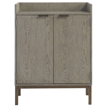 Gabby Modern Oak 2-Door Bar Cabinet