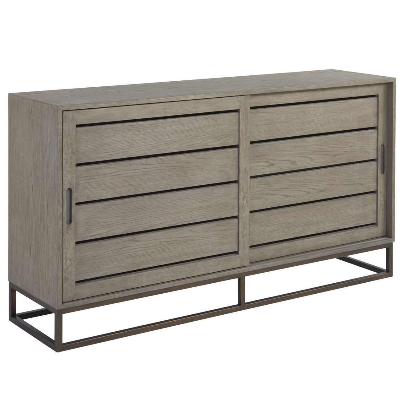 Gabby Modern Oak Sliding Door Media Console  64"