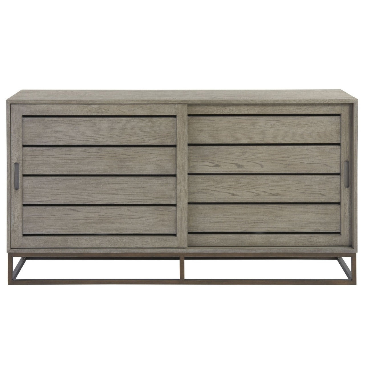 Gabby Modern Oak Sliding Door Media Cabinet 64"