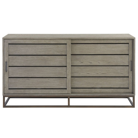 Gabby Modern Oak Sliding Door Media Cabinet 64"
