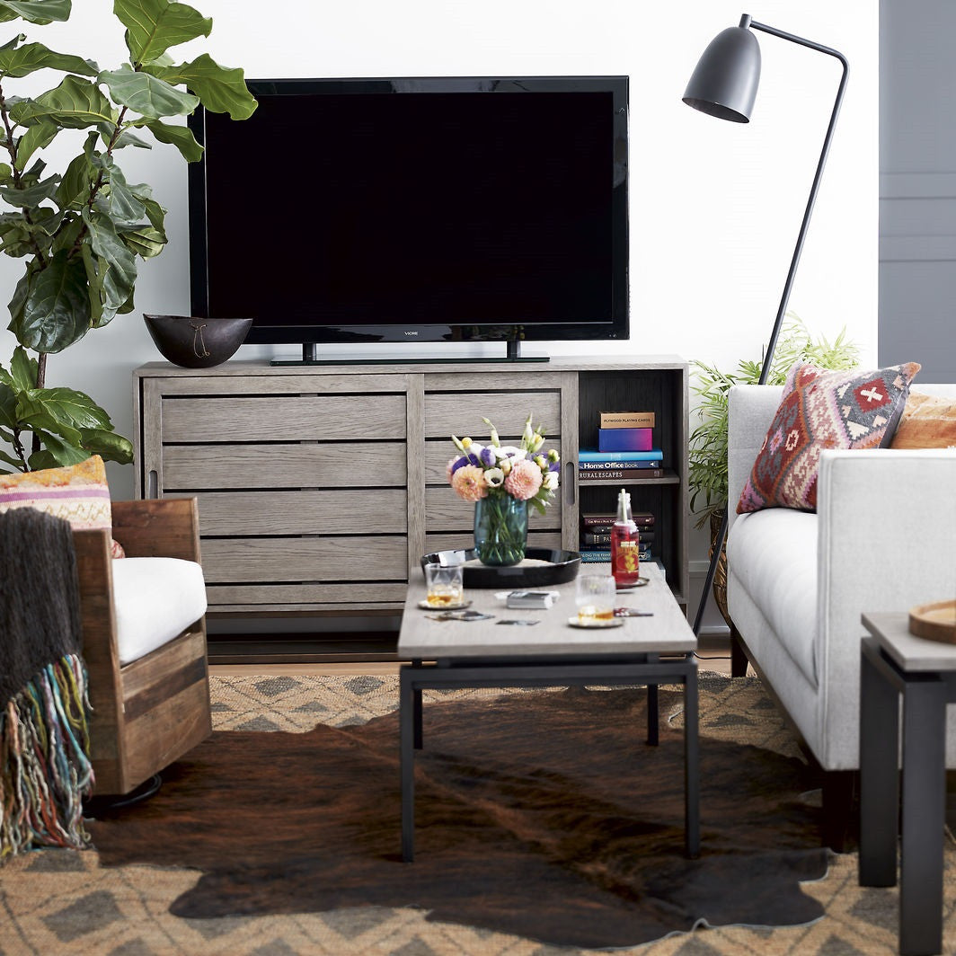 Gabby Modern Oak Sliding Door Media Center 64"