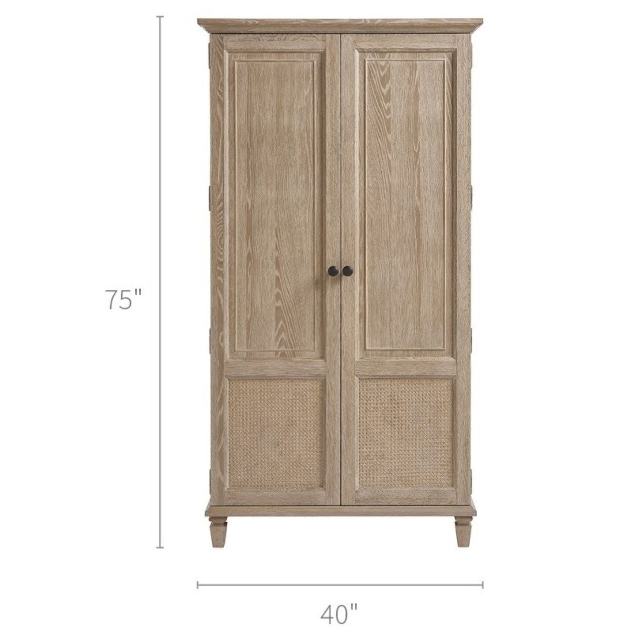 Antibes Rattan 2 Door Wardrobe Armoire