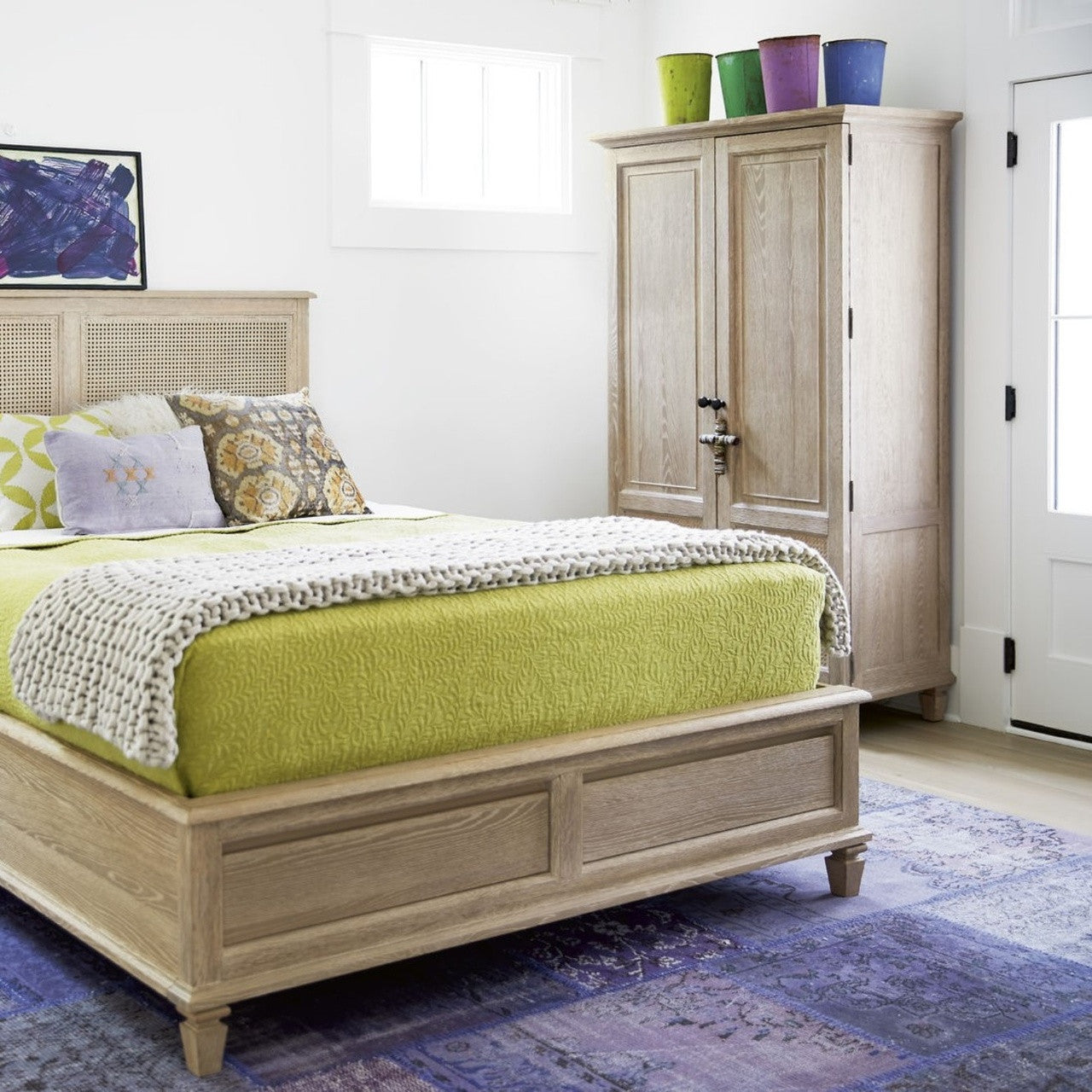 Antibes Rattan 2 Door Wardrobe Armoire