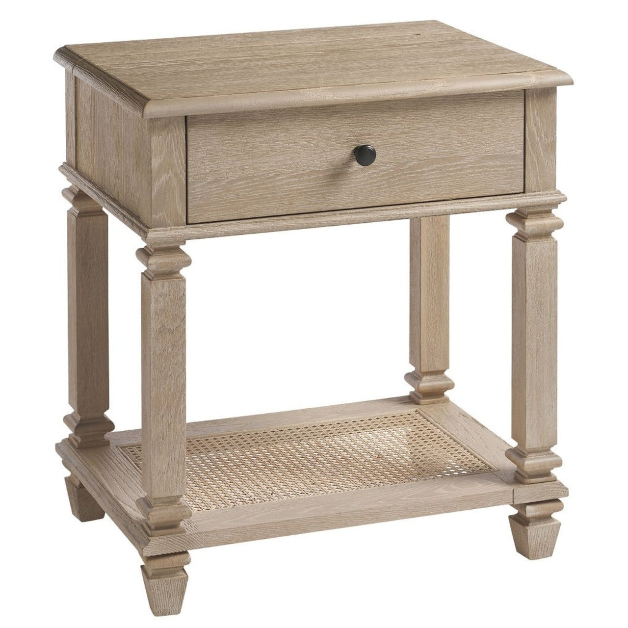 Antibes Oak Wood 1 Drawer Nightstand