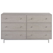 Urban Modern Mist Gray 6 Drawers Dresser 60"