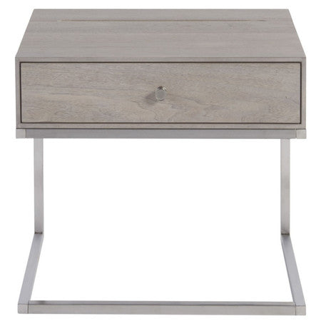 Urban Modern Mist Gray 1 Drawer Nightstand