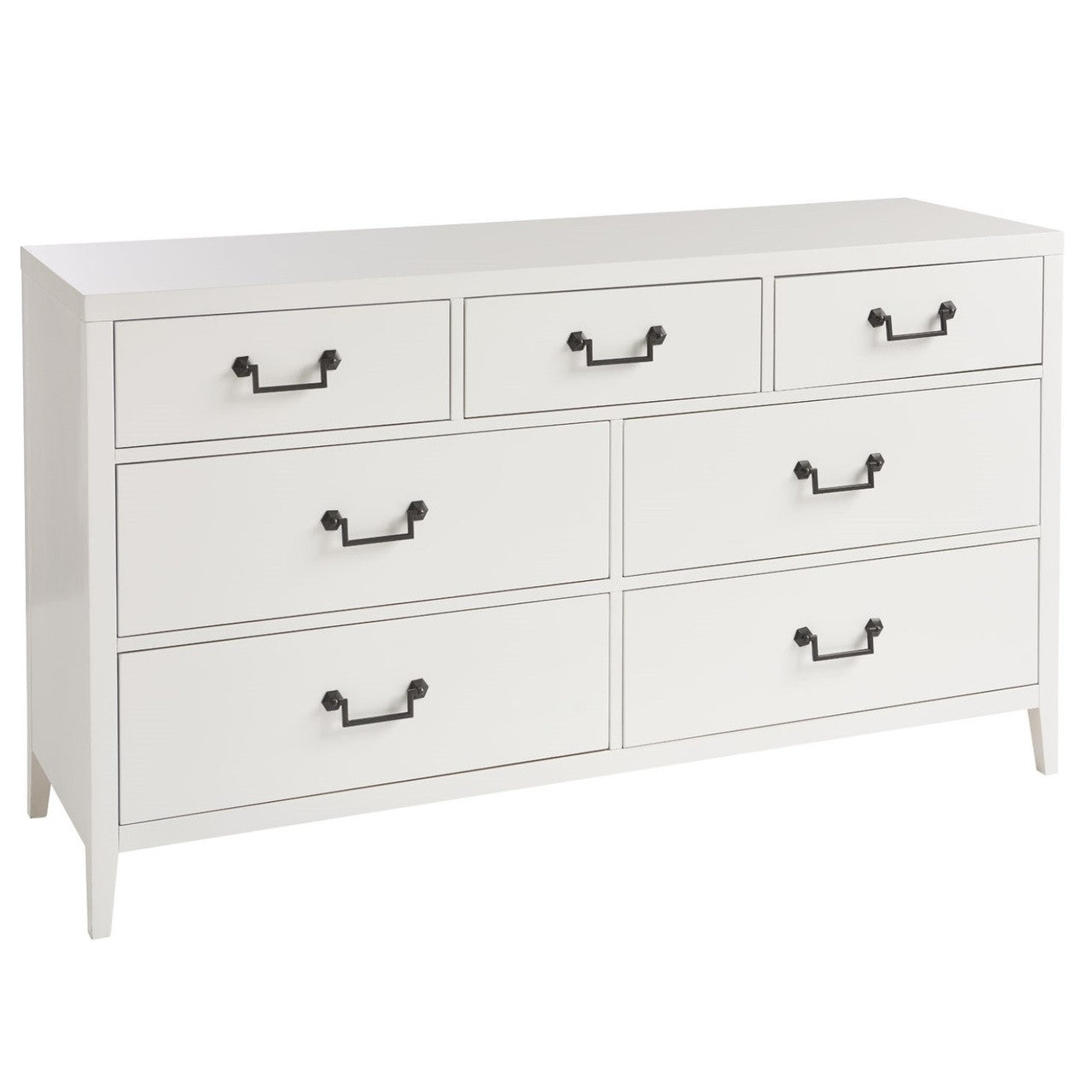 Boho Chic Modern 7-Drawers White Dressers